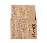 SECURIT - Set 10 Porta Menu A4 Linea Design con Box - Colore Sughero