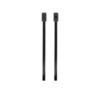 SECURIT - Set 2 Pali Black Star - Acciaio Martellato Nero - 112 cm