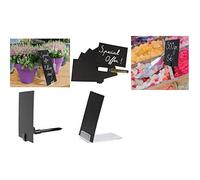 Securit - Set 20 etichette A6 per pennarelli a gesso liquido - nero con pennarello bianco
