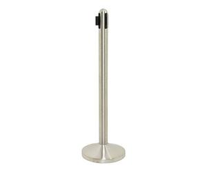 SECURIT - Set Colonnina e Base Barriera Retrattile - Grigio - 205 cm