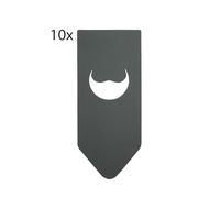 SECURIT - Set Da 10 Etichette Per Bottiglie - Per Pennarelli A Gesso Liquido - Per Caffè, Ristoranti, Bar, Negozi - Scrittura Fronte-Retro - 1 Pennarello Bianco Incluso - 4,5x6,5x0,2cm