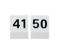 Securit Set numeri da tavolo 41-50 – 10 pezzi acrilico bianco 5,2x5,2x4,5 cm