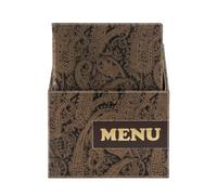 SECURIT - Set da 10 Porta Menu A4 con Box - Similpelle Paisley