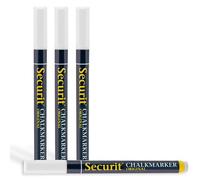 Marcatore a gesso liquido - punta fine da 1,00-2,00 mm - bianco - Securit - conf. 4 pezzi