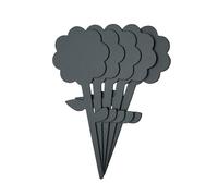 SECURIT - TAG-FLOWER-5 - Silhouette Tags - formato fiore - 15 x 25 cm - nero - Securit - set 5 pezzi - 74550 - Conf. da 1 Pz. - TAG-FLOWER-5