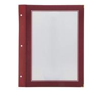 SECURIT - Set da 5 Inserti Per Porta Menu Linea Wood - Per Caffè, Ristoranti, Bar - Formato A4 - Colore Bordeaux
