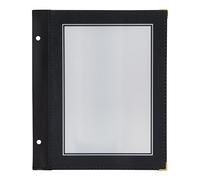 SECURIT - Set da 5 Inserti Per Porta Menu Linea Wood - Per Caffè, Ristoranti, Bar - Formato A5 - Colore Nero