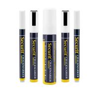 SECURIT - Set Da 5 Pennarelli A Gesso Liquido - Per Lavagne, Vetro, Metallo, Porcellana, Specchio, Plastica - Punta Assortiti - Colore Bianco