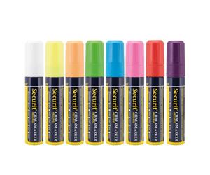 Securit Set da 8 pennarelli a gesso liquido colori Assortiti - Punta Grande