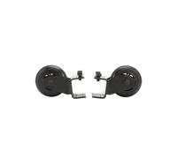 SECURIT - Set di 2 Ruote Per Espositore - Colore Nero | Materiale Antiscivolo - Non Lasciano Tracce - Fissaggio Rapido