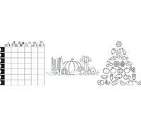 SECURIT - Set di 3 Stencil Carta Alimenti - 1 Pennarello Bianco Incluso