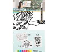 SECURIT - Set di 3 Stencil Halloween - Pennarello a Gesso Liquido Incluso