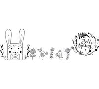 SECURIT - Set di 3 Stencil Pasqua - Con 1 Pennarello a Gesso Liquido
