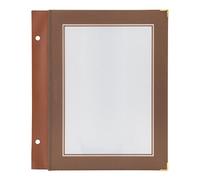 SECURIT - Set da 5 Inserti Per Porta Menu Linea Wood - Per Caffè, Ristoranti, Bar - Formato A5 - Colore Marrone
