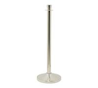 SECURIT - Set di Colonnina e Base per Sistema Barriera Classic - Per Bar, Ristoranti, Pub, Negozi - Testa Piatta - 4 Punti Di Connessione - Antigraffio e Protezione del Pavimento - Acciaio Inox
