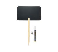 SECURIT - Set Lavagna Rettangolare con Pennarello - 90x43 cm | Base in Legno di Pino - Bifacciale - Resistente ai Graffi e UV