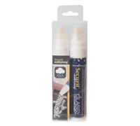 SECURIT - SMA820-V2-WT - Marcatore a gesso liquido waterproof - punta fine 7,00 - 15,00 mm - bianco - Securit - conf. 2 pezzi - 77385 - Conf. da 1 Pz. - SMA820-V2-WT