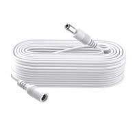 Security-01 Cavo di Prolunga di Alimentazione DC da 8 m, Presa 5,5 mm x 2,1 mm, DC 5 V 6 V 9 V 12 V 24 V per Telecamere di Sicurezza, DVR, Router, Stampante, Striscia LED, Bianco