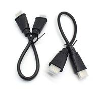 Security-01 Cavo HDMI 4K ad altissima velocità, confezione da 2, ponticello HDMI da 0,25 m, diametro esterno 5,0 mm