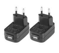 Security-01 Confezione da 2 caricabatterie USB 5 V, 2 A, 10 W, adattatore AC a DC per telecamere IP, tablet, lettori MP3, e-reader, smartphone, utensili elettrici
