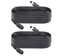Security-01 Confezione da 2 Cavo di prolunga di alimentazione DC da 8 m, presa 5,5 mm x 2,1 mm, DC 5 V 6 V 9 V 12 V 24 V per telecamere di sicurezza, DVR, router, stampante, striscia LED, Nero