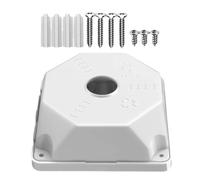 Security Camera Junction Box, Portable Square Base, 5.12x5.12in Indoor Removable Enclosure, Cable Management Housing for Campus, Parking Lot, Apartment, Offices, School, Retail, Construction