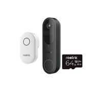 security camera REOLINK Doorbell + Chime, da Interno ed esterno, Connettività WIFI, Microfono integrato, Sistema di alimentazione: Accumulatore