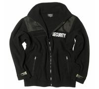 Security Fleecejacke Nero S-3XL Mil-Tec Sec Protezione Freddo Giacca Con Patch