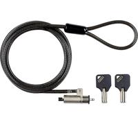 Security lock with keys for - K-Slot 4.5mm x 180cm - Cut-resistant 7x7 twisted strand carbon steel Black 4.5mm x 180cm - Warran NEW