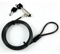 Security lock with keys for - Nano Slot ?4.5mm x 180cm - Cut-resistant 7x7 twisted strand carbon steel, Black GLB220103, Nano T NEW