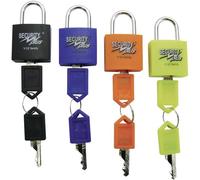 Security Plus 0 Lucchetto Kit da 4 V 22-4 Giallo Neon , Blu, Arancione, Nero L