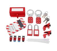 Security Power Interruttore Elettrico Blocco Tagout Kit Safty Lucchetto Loto Hasps Set per Lucchetti con Chiave Industriale