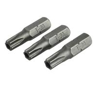 Faithfull - Punte per cacciavite in acciaio per sicurezza S2 T30S x 25mm