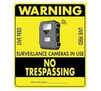 Security System Active Along Route Metal Plaque For Homestead 12x8 Inch