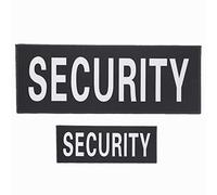 Security Toppe Riflettenti Con Gancio Anello Retro Tessuto Rimovibili Nastro Adesivo Distintivo Per Sicurezza Polizia Giubbotto Delle Forze Giacca Borse Zaini (1 Piccolo + 1 Grande)