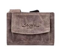 SecWal Custodia per carte di credito Portafoglio RFID in pelle 9 cm grigio