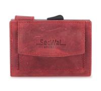 SecWal Custodia per carte di credito Portafoglio RFID in pelle 9 cm rosso
