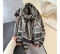 SECWL Moda Leopard Print Cashmere Sciarpa Invernale Scialli Donna Autunno Addensato Caldo Donne Nappa Avvolge All'aperto Sciarpe Collo