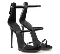 SECWL Sandali con Tacco a Spillo Sexy Estivi da Donna, Moda, Alta qualità, Cerniera per Banchetti, Cinturino Combinato, Scarpe con Tacco Alto