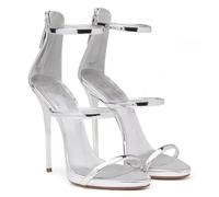 SECWL Sandali con Tacco a Spillo Sexy Estivi da Donna, Moda, Alta qualità, Cerniera per Banchetti, Cinturino Combinato, Scarpe con Tacco Alto