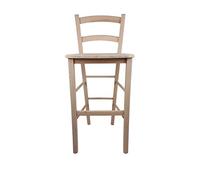 Sedam Srl Sgabello Venezia, in Legno MASSELLO, Comodo e Resistente, per Interni ed Esterni, Vari Colori e SEDUTE Disponibili, Ordine Minimo 2 Pezzi (Grezzo, Massello)