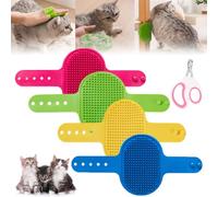 Sedano - Cuscinetto in silicone per la toelettatura dei gatti, 2 in 1, per gattini, grattaschia, spazzola per toelettatura e toelettatura per gatti (4 colori)