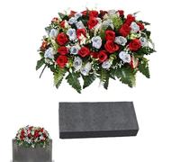 Sede da cimitero per cimiteri, resistenti ai raggi UV, decorazione per tomba artificiale, fiori artificiali per la decorazione della tomba, per esterni, pietre commemorative, luoghi di