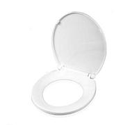Sede del bagno con piastra pp antibatterica rallentata, muto, estremamente resistente, montato superiore, forma compatibile U/V, coperchio del bagno, sedile del water, bianco-43-45 * 37,5 cm