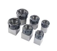 Sede della pinza a molla ER esagonale in acciaio duro con blocco mandrino quadrato ER32 ER25 ER40 adatta for macchina da taglio for incisione su tornio (Color : Square Type, Size : ER40)