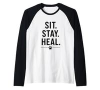 Sedersi, rimanere, guarire. Design comfort cane terapeutico Maglia con Maniche Raglan
