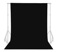 SEDGEWIN Sfondo fotografico pieghevole in pura mussola, per studio fotografico e video (solo sfondo), 3 x 3,9 m, colore: nero, 3 x 3,9 m