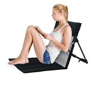 Sedia A Campeggio Pieghevole - Sedia Da Giardino Con Schienale Comodo | Sede Del Pavimento Portatile Per Esterno | Pulpito Pieghevole Adattato In Campeggio, Spiaggia, Picnic, Escursione, Viaggio, Pesc