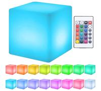 Sedia a cubo a LED con luce che cambia colore, sgabello multifunzionale per eventi interni ed esterni, perfetta per terrazza, bancone bar e decorazione ambientale
