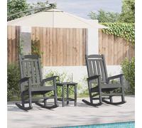 Sedia a dondolo 2 pcs Grigio chiaro 92 x 70 x 108 cm